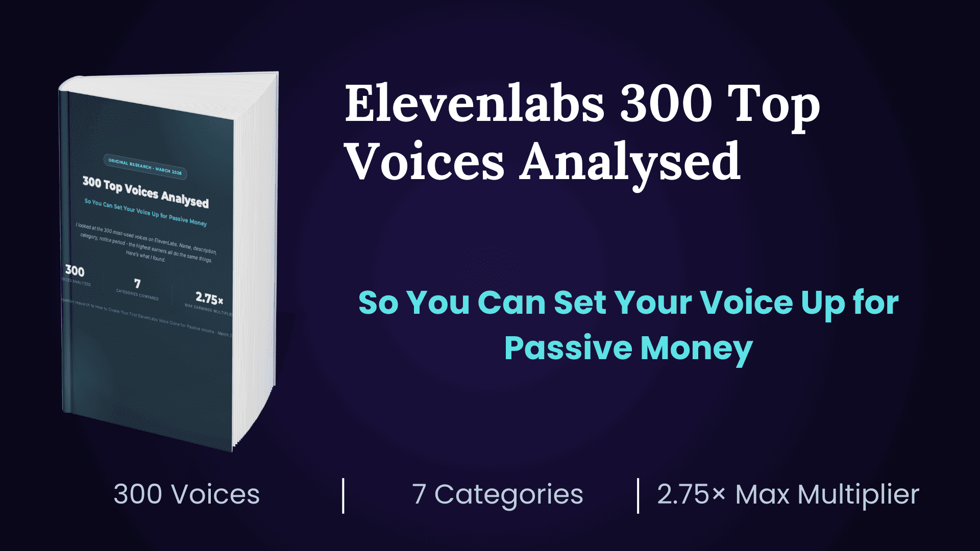 ElevenLabs 300 Top Voices Analysed - 40 pages, 13 charts
